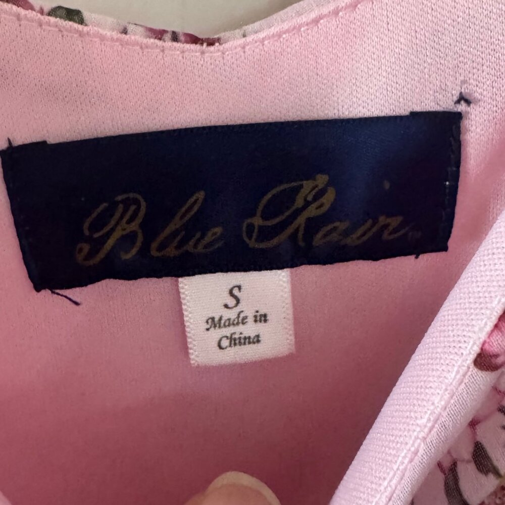 Blue Rain Womens Pink Floral Mini Dress Size S Small P3 - Picture 7 of 13